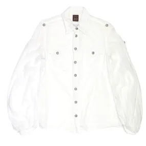 Gaultier Jeans White Sheer Buttoned Shirt