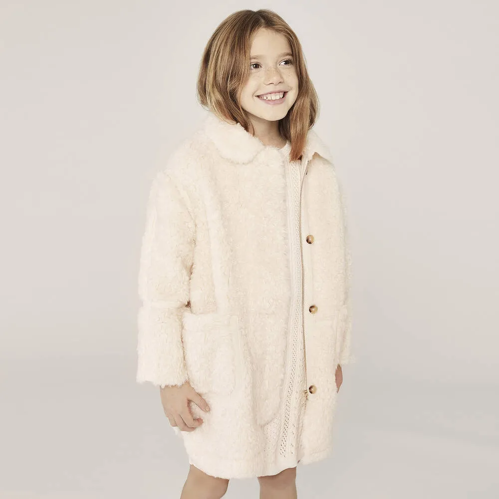 Girls Faux Shearling Coat