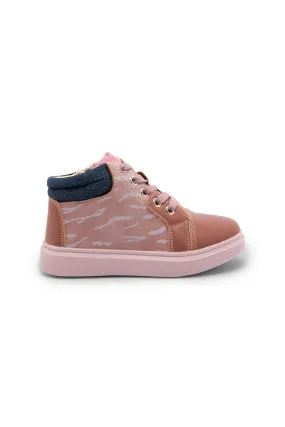 Girls Pink High Top Sneaker