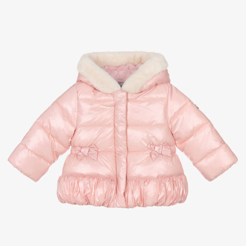 Girls Pink Puffer Coat