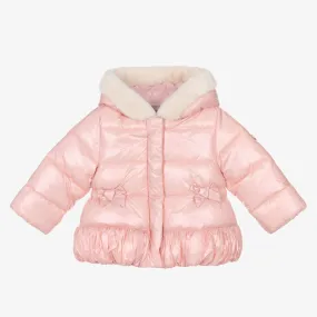 Girls Pink Puffer Coat