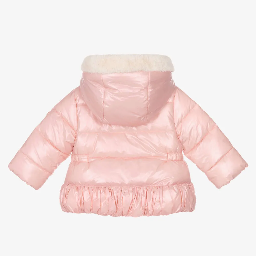 Girls Pink Puffer Coat