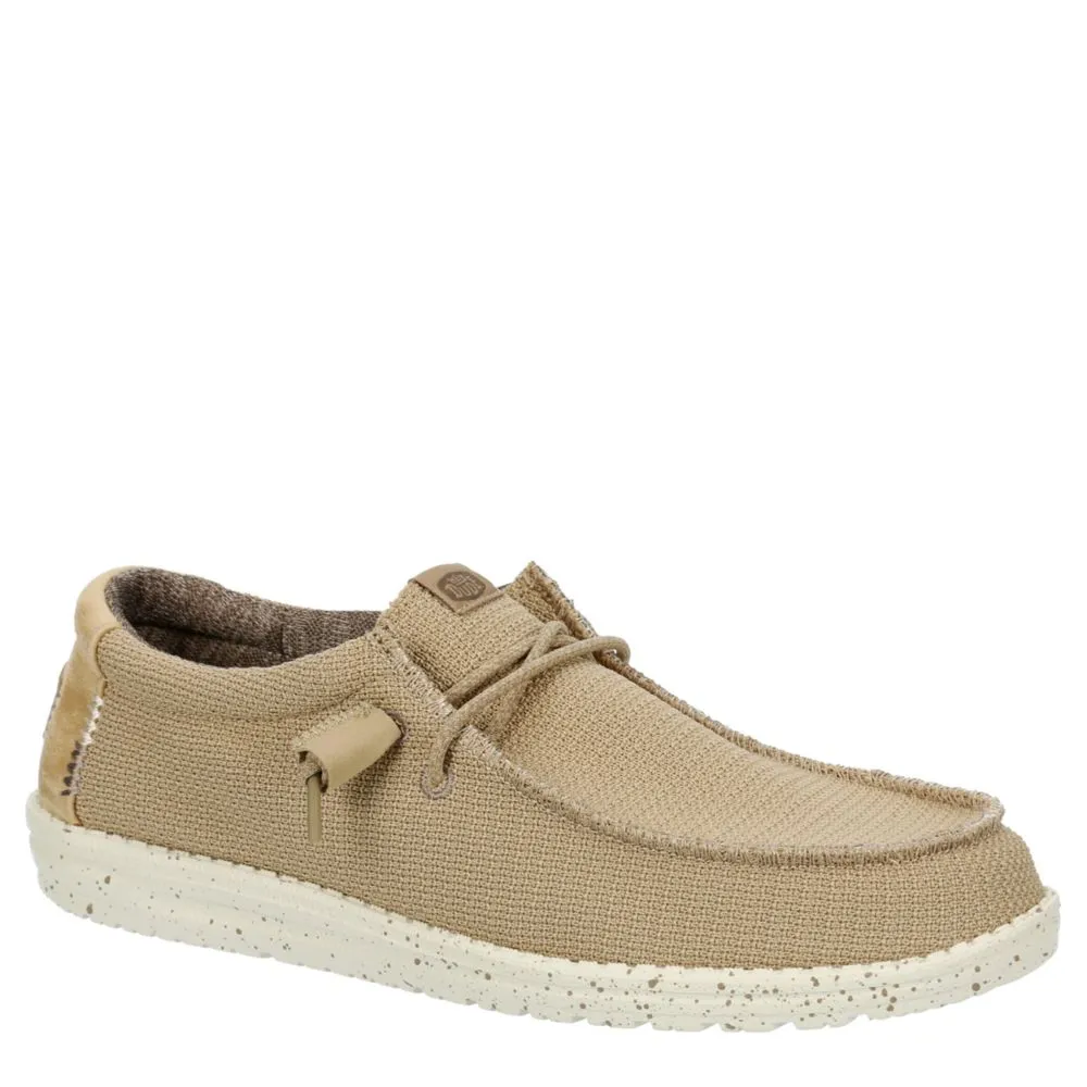 HEYDUDE  MENS WALLY KNIT SLIP ON SNEAKER