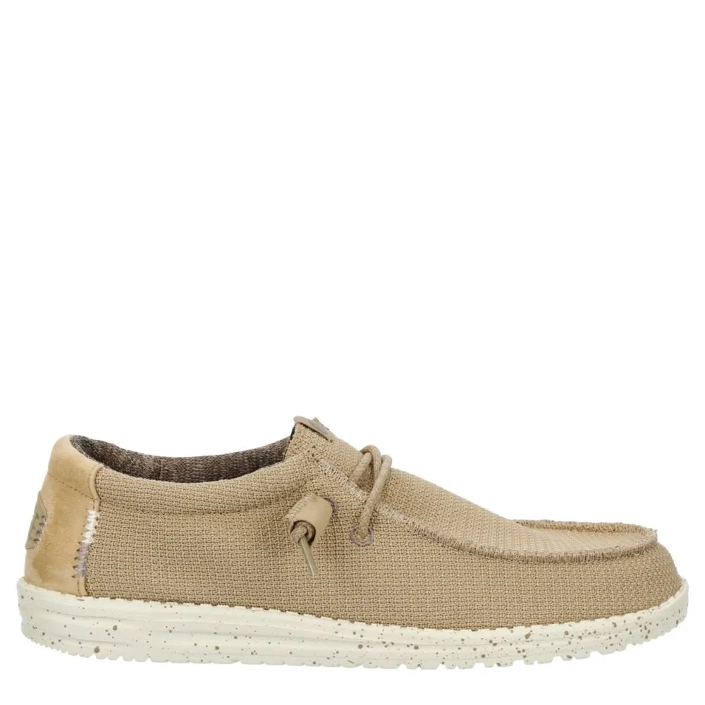 HEYDUDE  MENS WALLY KNIT SLIP ON SNEAKER