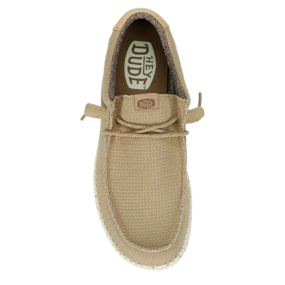 HEYDUDE  MENS WALLY KNIT SLIP ON SNEAKER