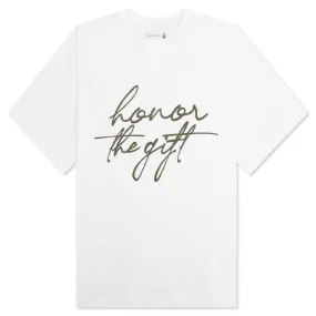 HTG Script S/S Tee - White