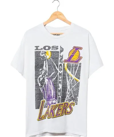 Junk Food Unisex Nba Los Angeles Lakers Jump Shot Short Sleeve Tee