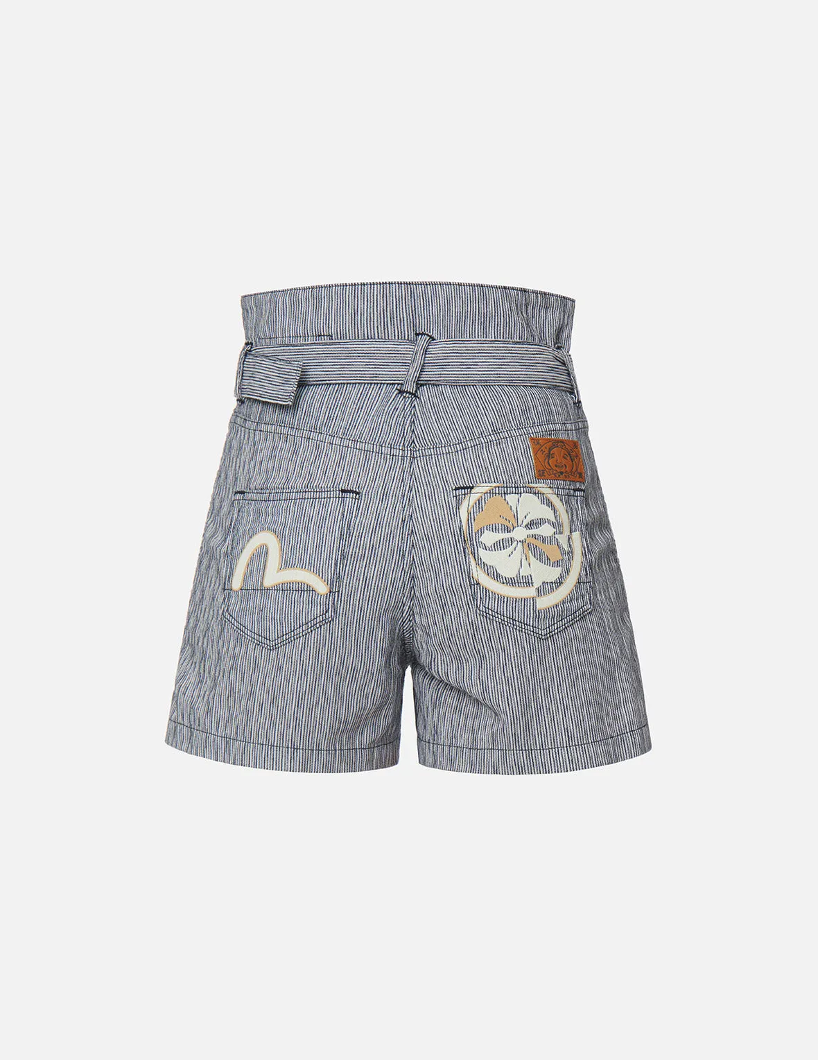 Kamon Print Paper Bag Dobby Shorts