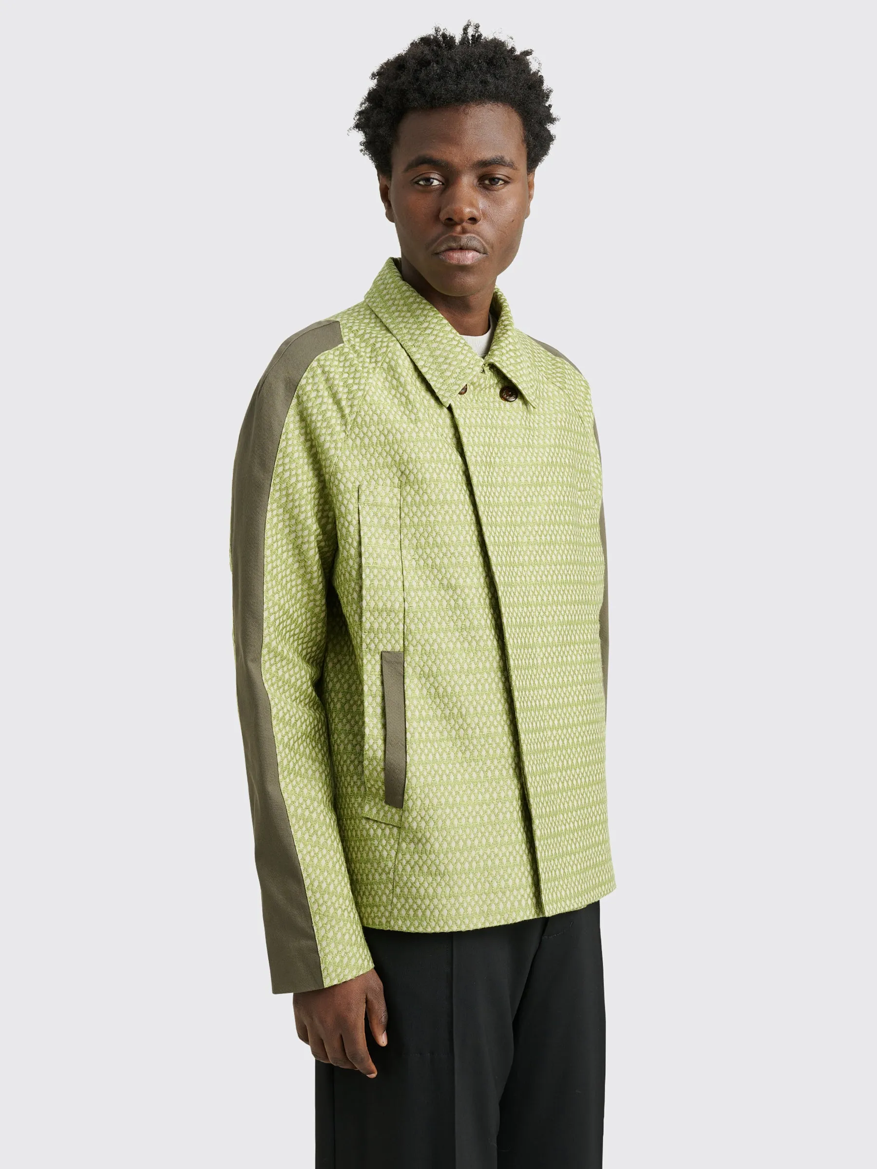 Kiko Kostadinov Tonkin Contrast Jacket Green Sand / Khaki