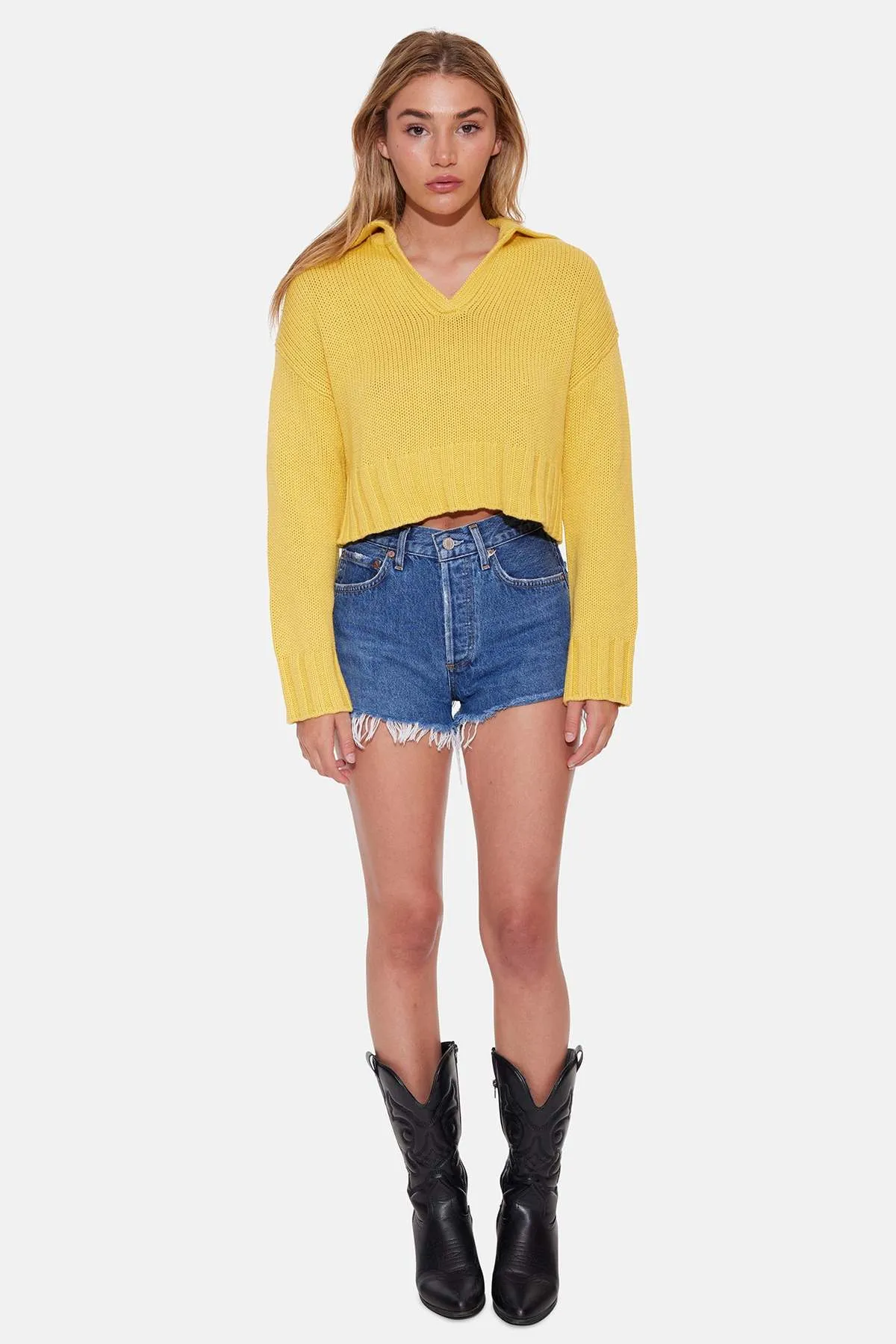 Leia Sweater - Lemon Drop