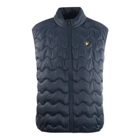 Lyle Scott Golden Eagle Logo Navy Blue Quilted Gilet