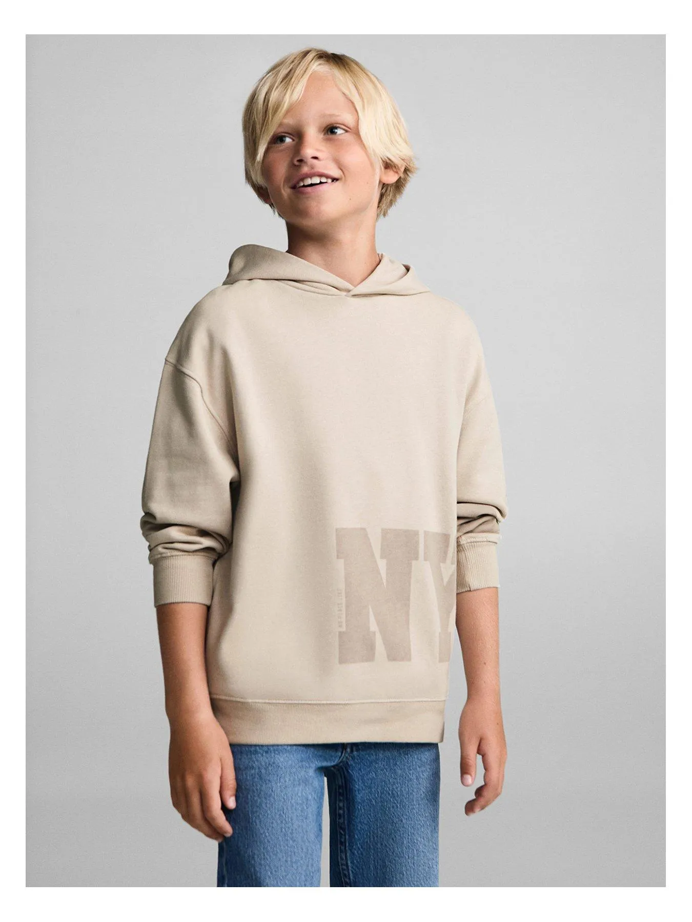 Mango Boys Nyc Hoody - Beige