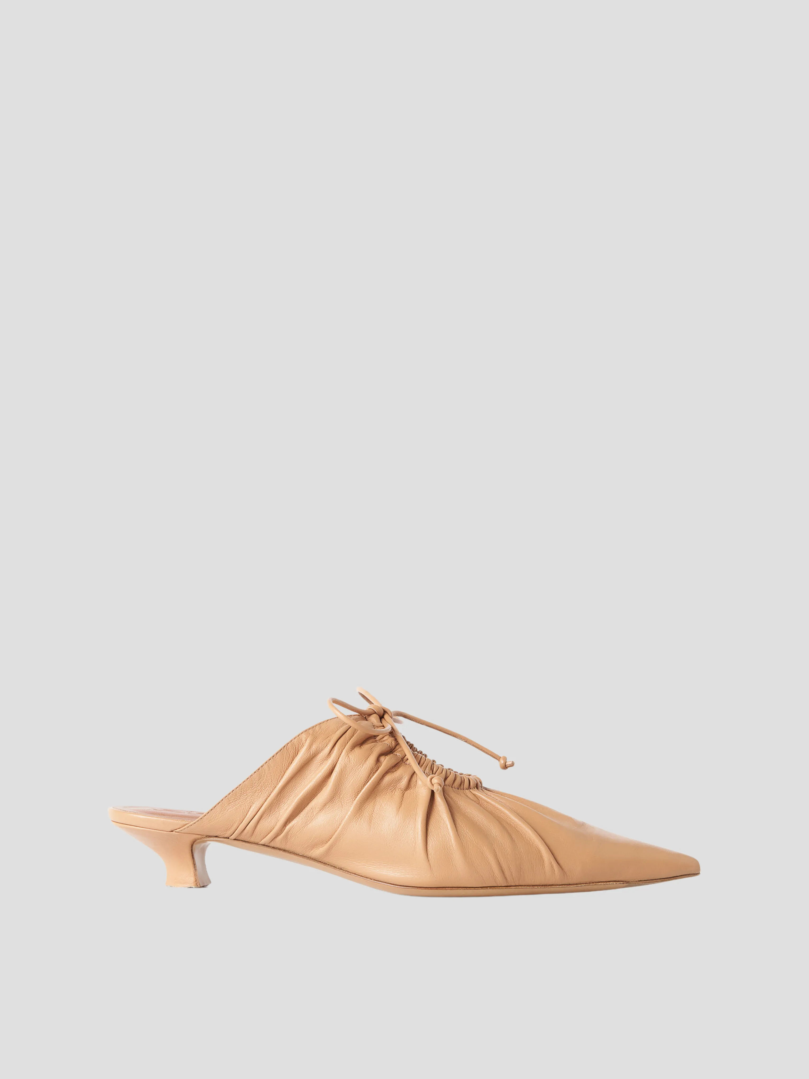 Masey Kitten Heel Mules in Sand