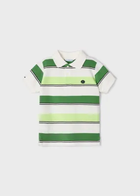 Mayoral Stripes s/s polo for boy - Green