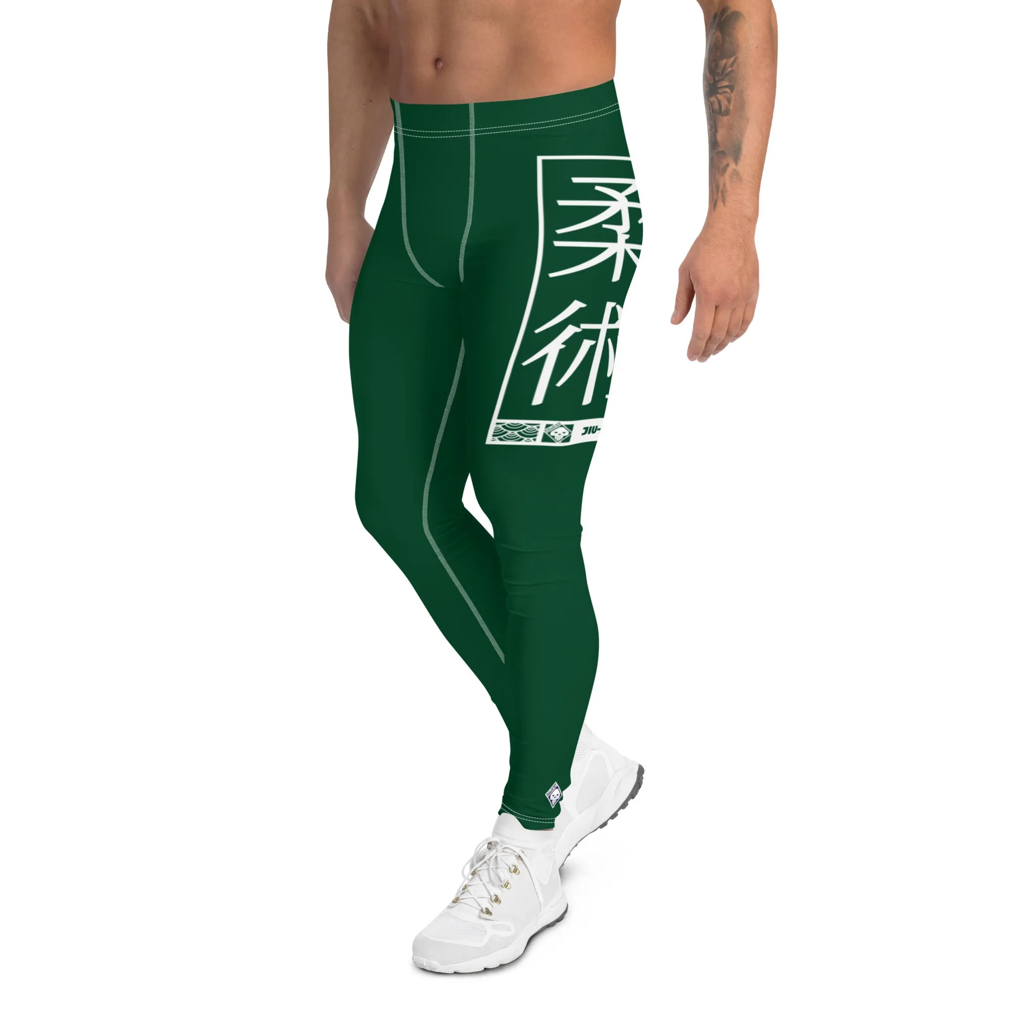 Men's Athletic Workout Leggings For Jiu Jitsu 008 - Sherwood Forest