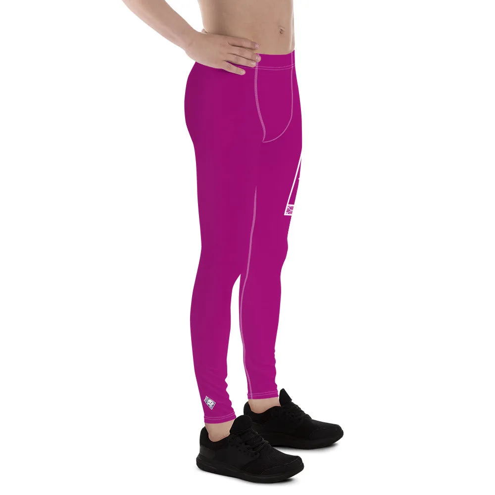 Men's Athletic Workout Leggings For Jiu Jitsu 014 - Vivid Purple