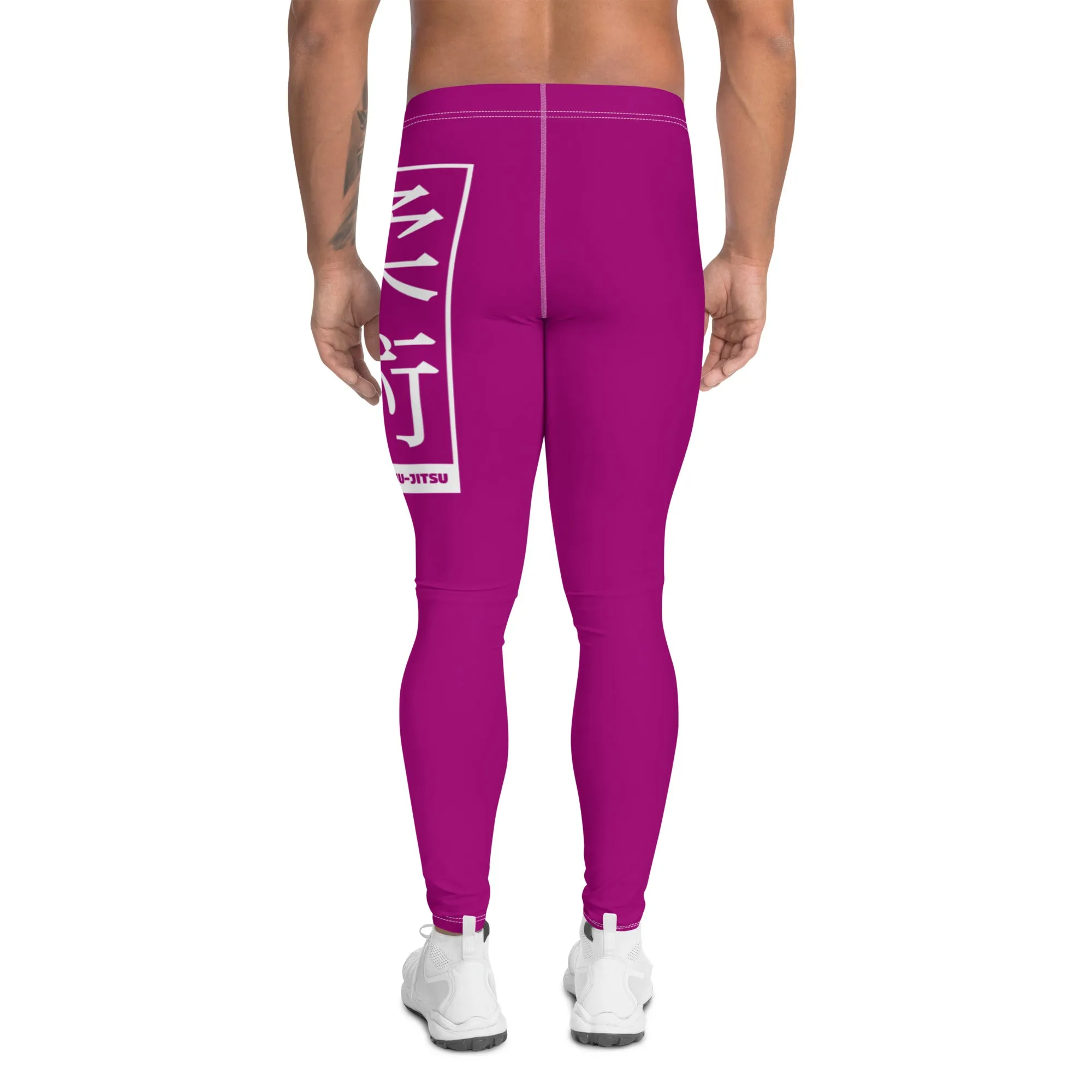 Men's Athletic Workout Leggings For Jiu Jitsu 014 - Vivid Purple