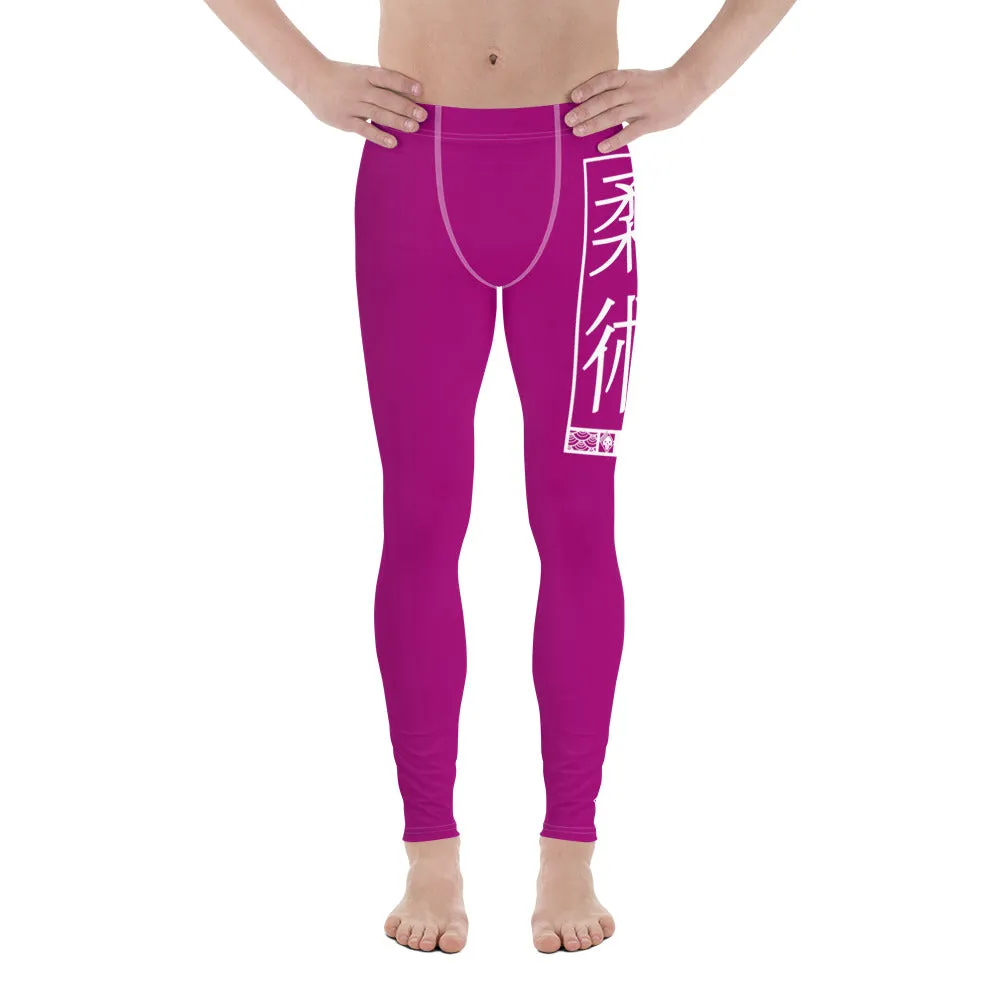 Men's Athletic Workout Leggings For Jiu Jitsu 014 - Vivid Purple