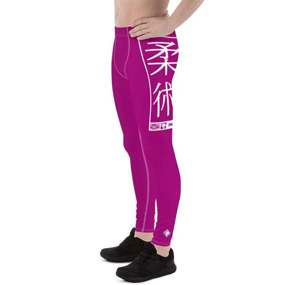 Men's Athletic Workout Leggings For Jiu Jitsu 014 - Vivid Purple