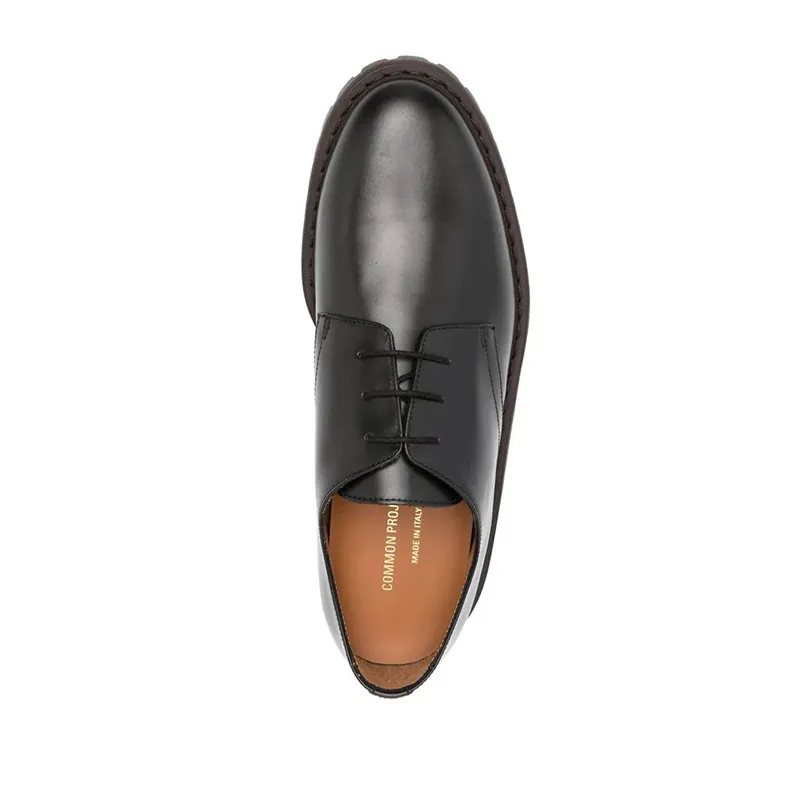 Men’s Leather Shoes for All Seasons,Black Low-Top 