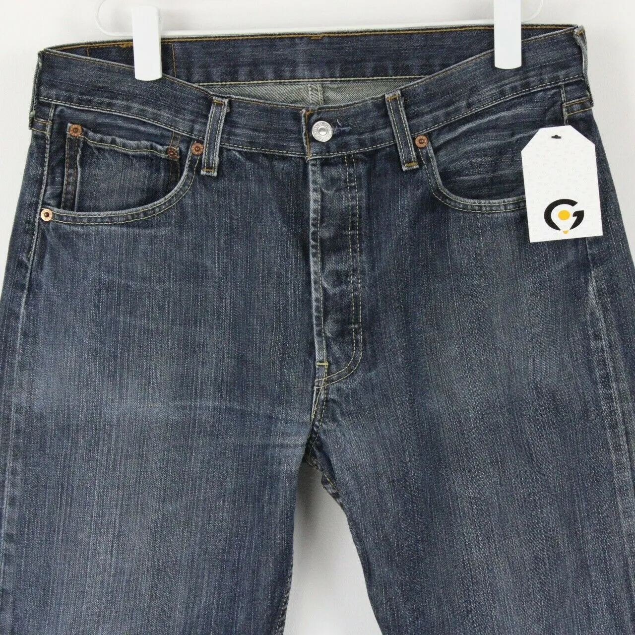 Mens LEVIS 501 Jeans Dark Blue | W33 L32