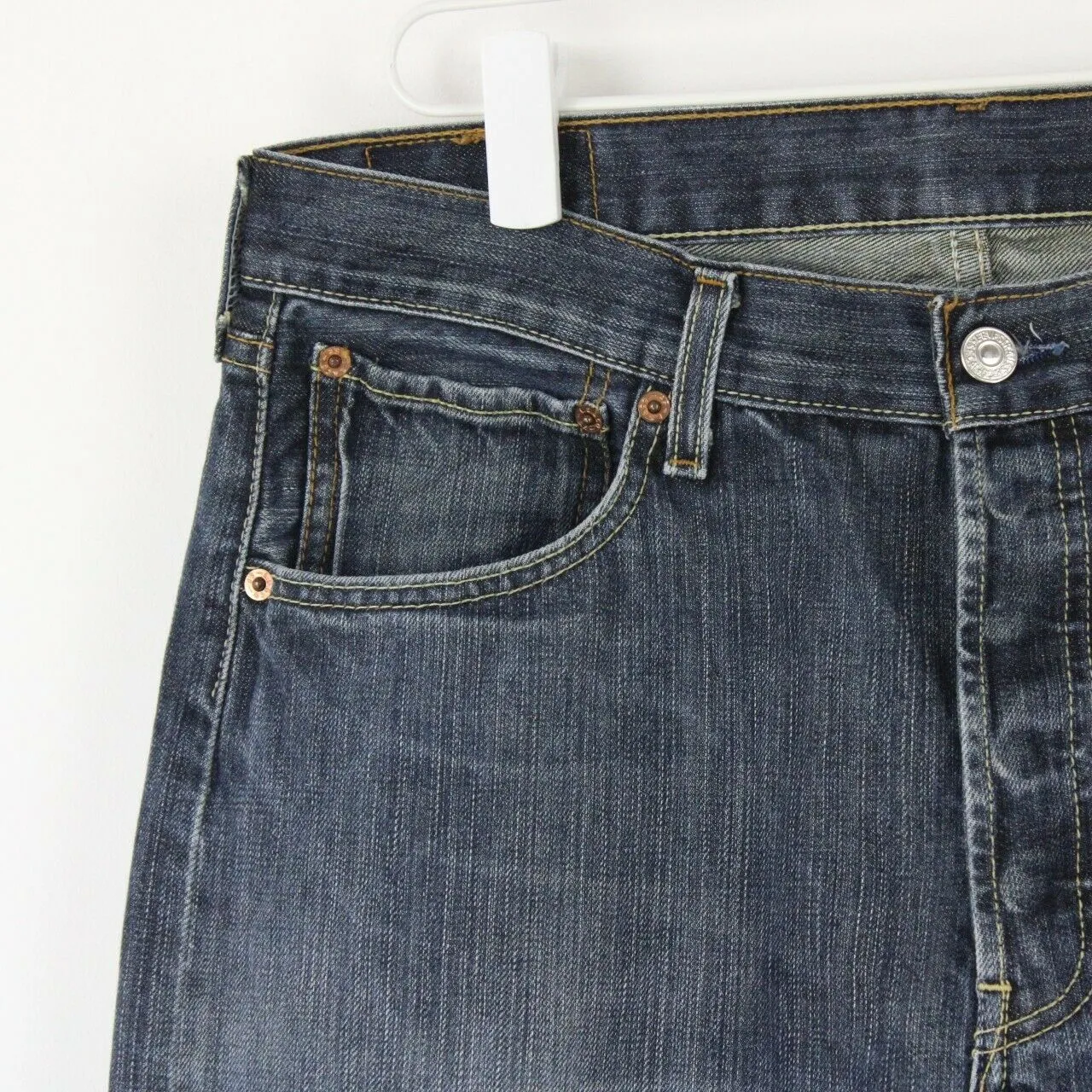 Mens LEVIS 501 Jeans Dark Blue | W33 L32