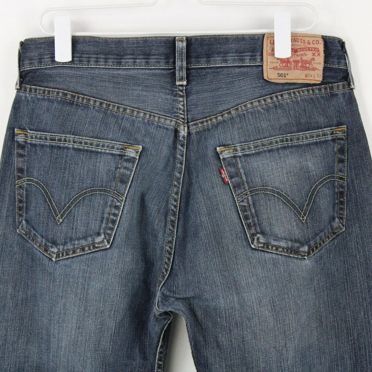 Mens LEVIS 501 Jeans Dark Blue | W33 L32