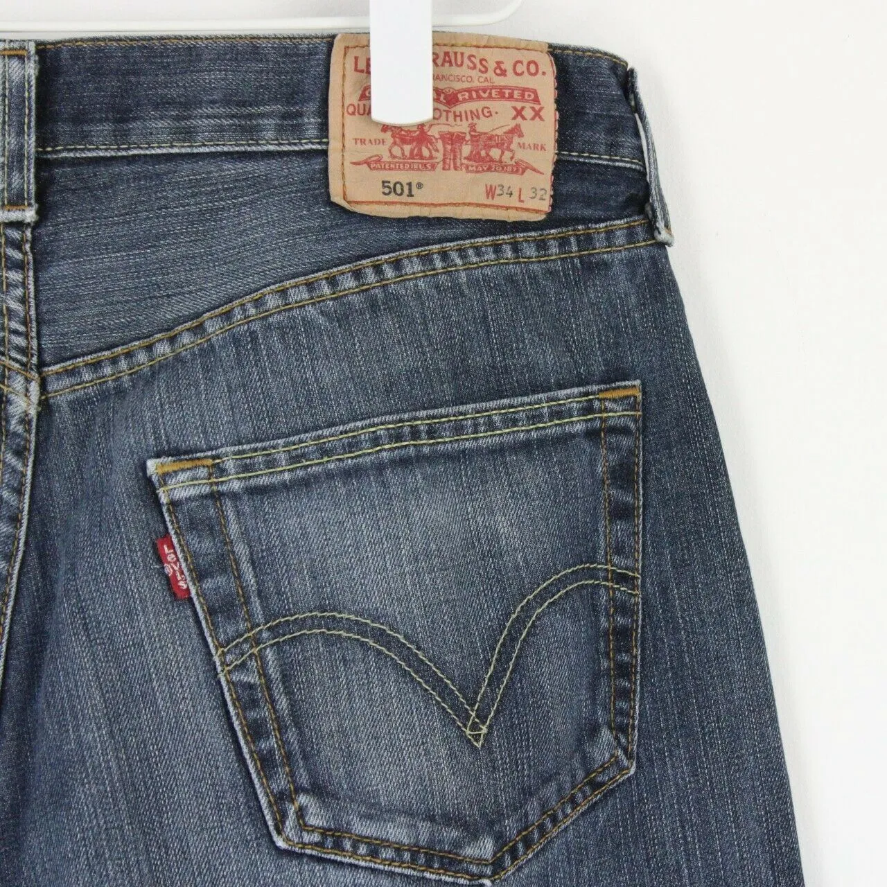 Mens LEVIS 501 Jeans Dark Blue | W33 L32