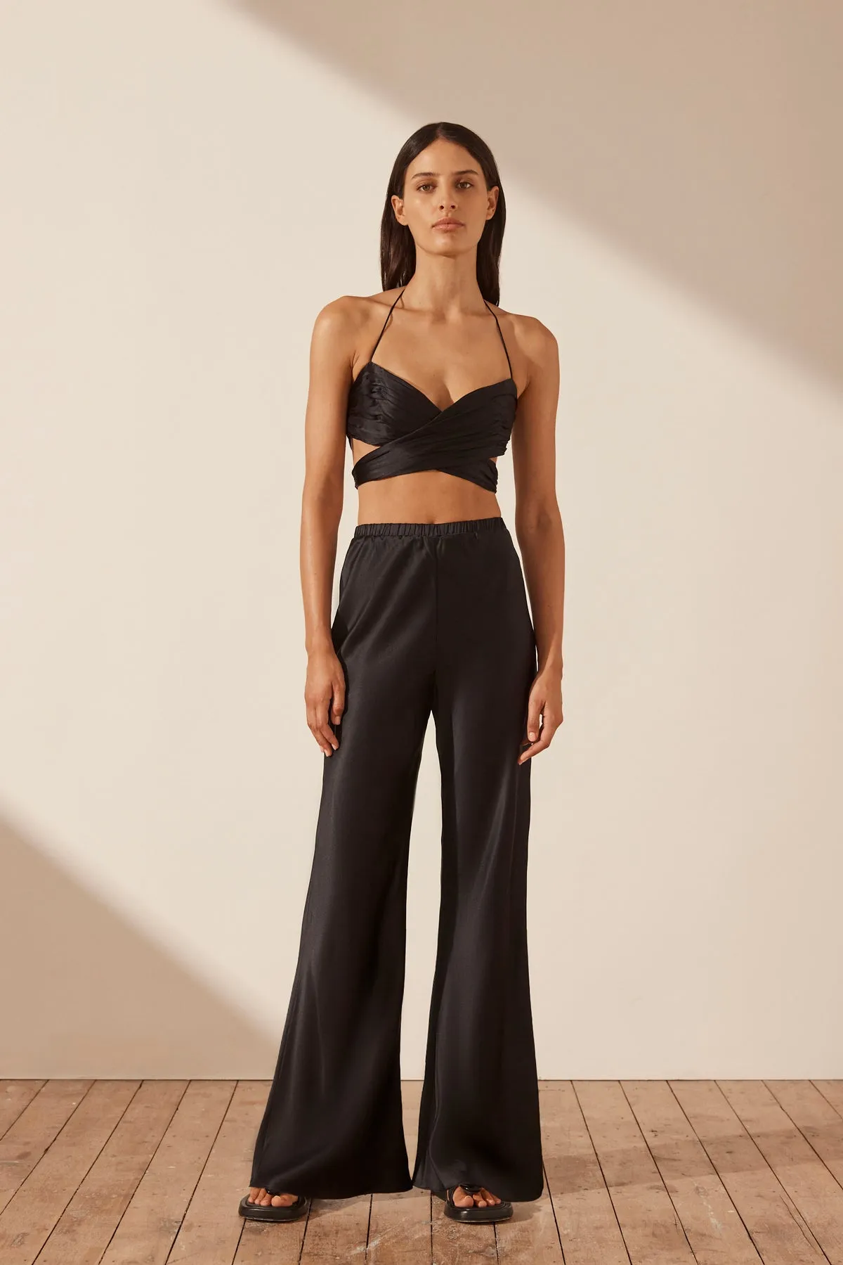 Mezzanotte Silk Bias Cut Pant