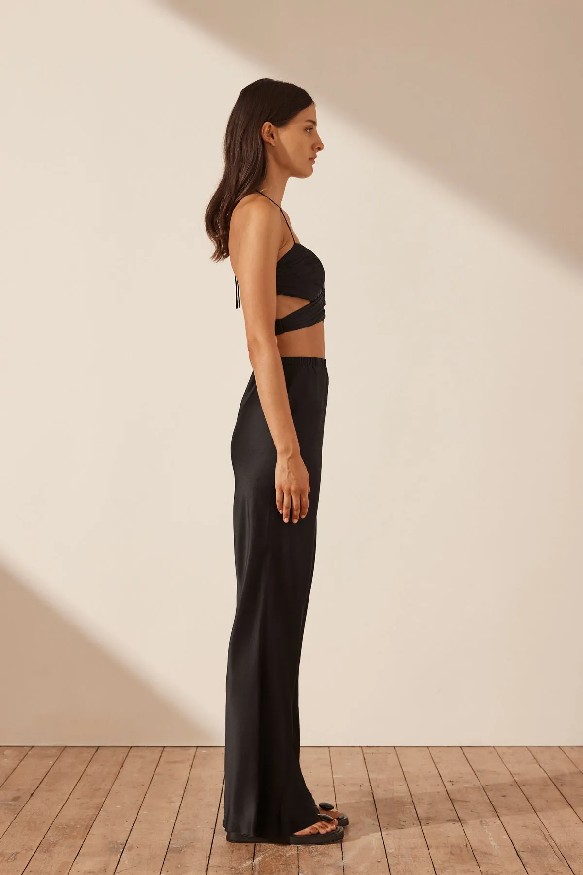 Mezzanotte Silk Bias Cut Pant