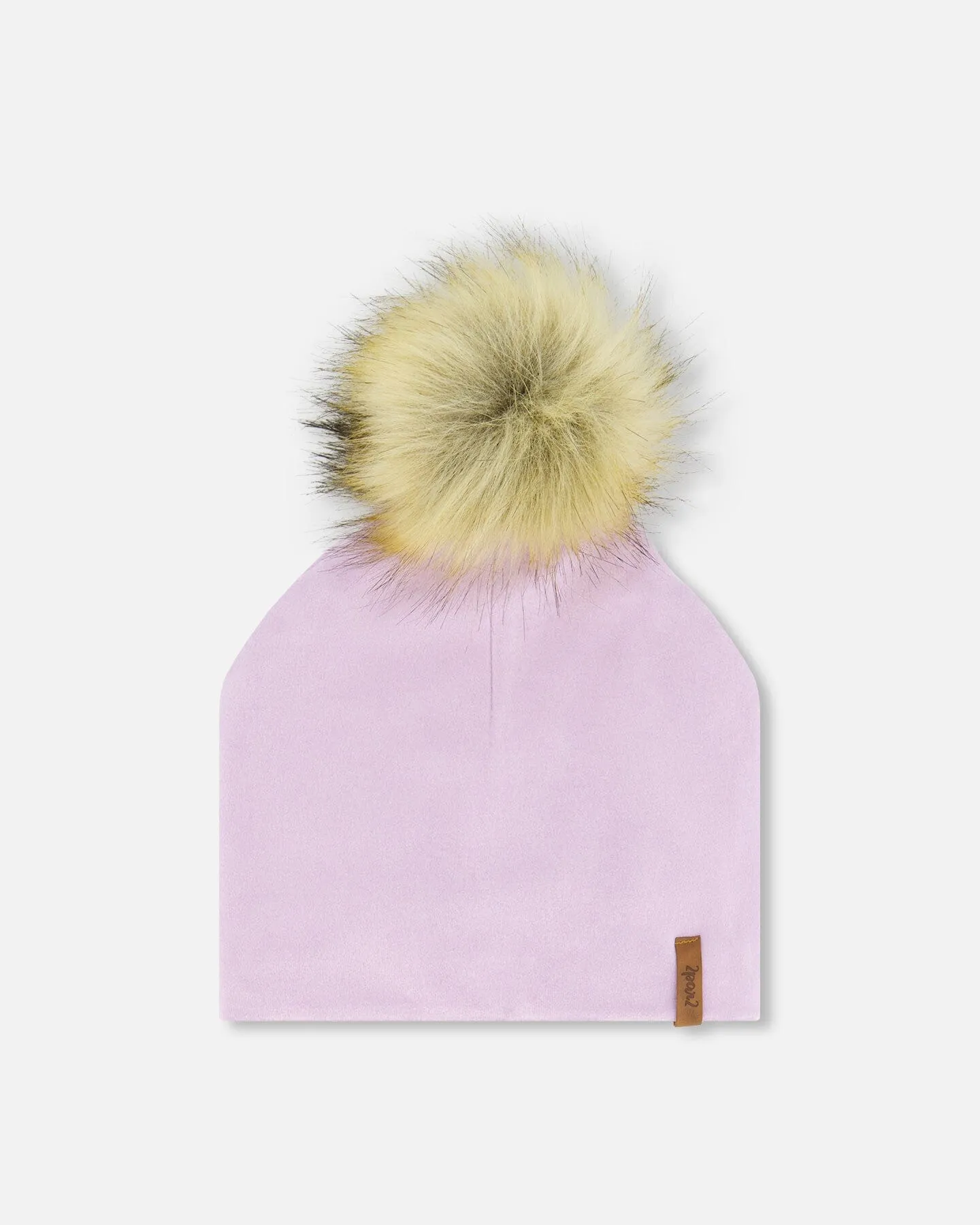 Mid-Season Jersey Detachable Pompom Hat Lilac