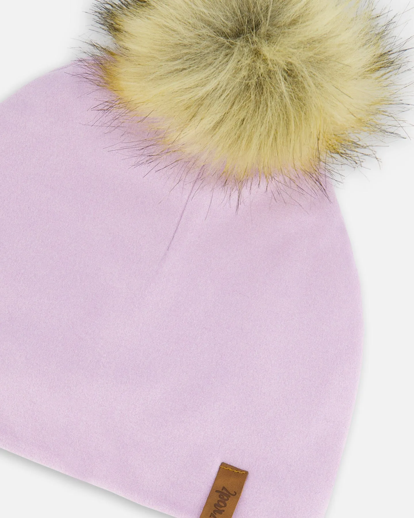 Mid-Season Jersey Detachable Pompom Hat Lilac