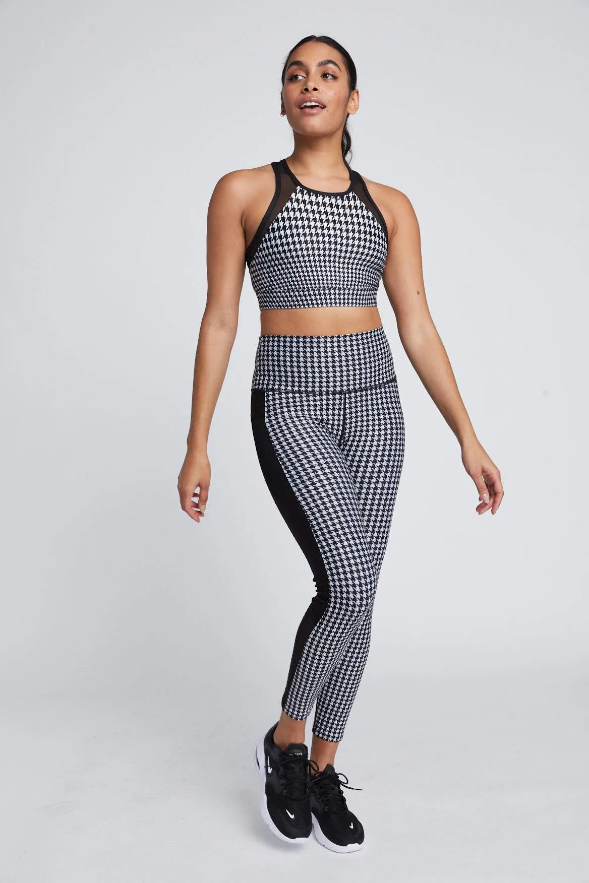 Nala Leggings Black And White Houndstooth