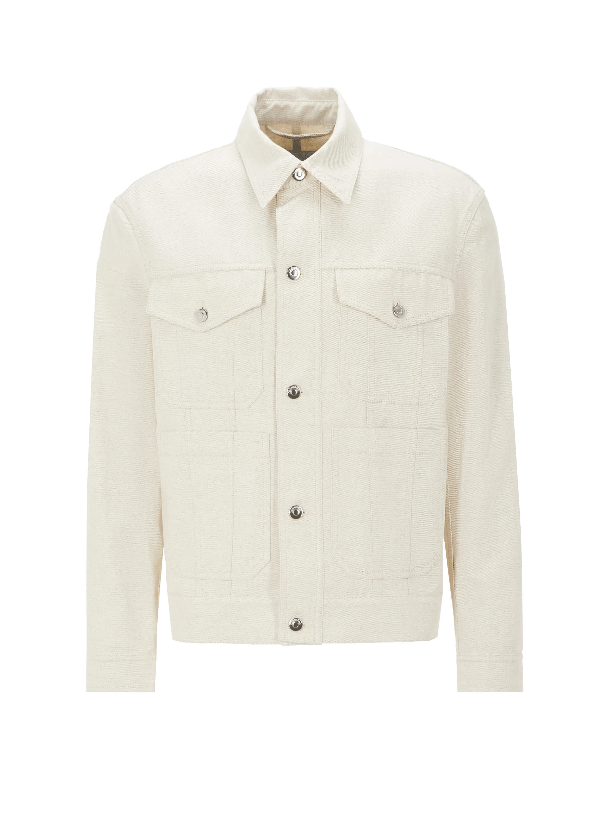 NANUSHKA  Organic cotton and linen denim jacket - White