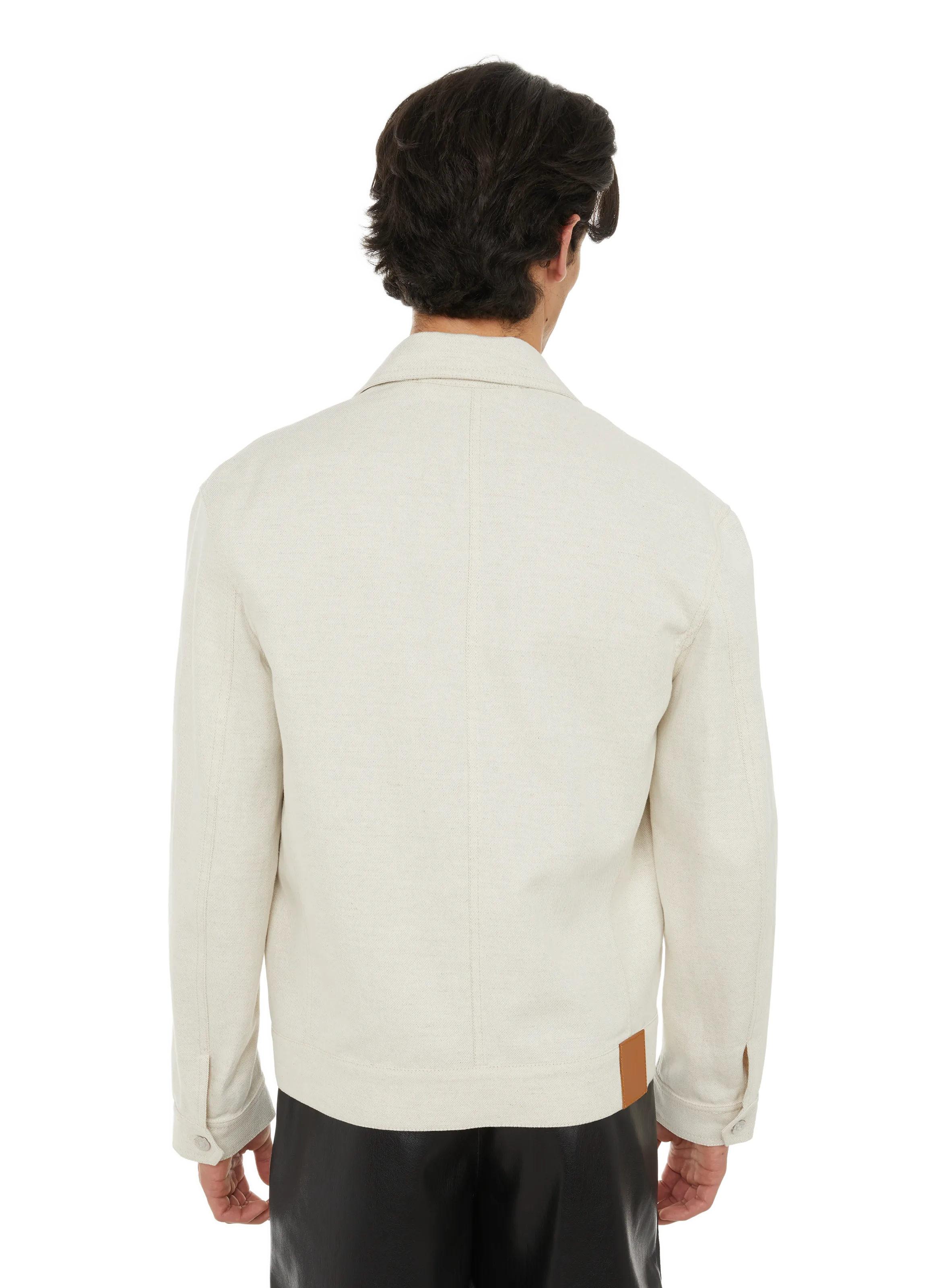 NANUSHKA  Organic cotton and linen denim jacket - White