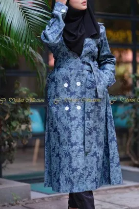 Noor Coat printed denim