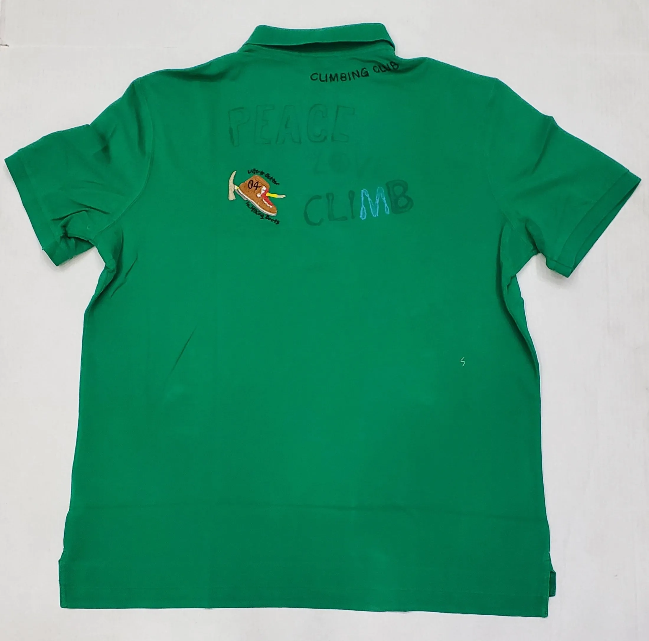 Nwt Polo Ralph Green Peace Love Classic Fit Polo