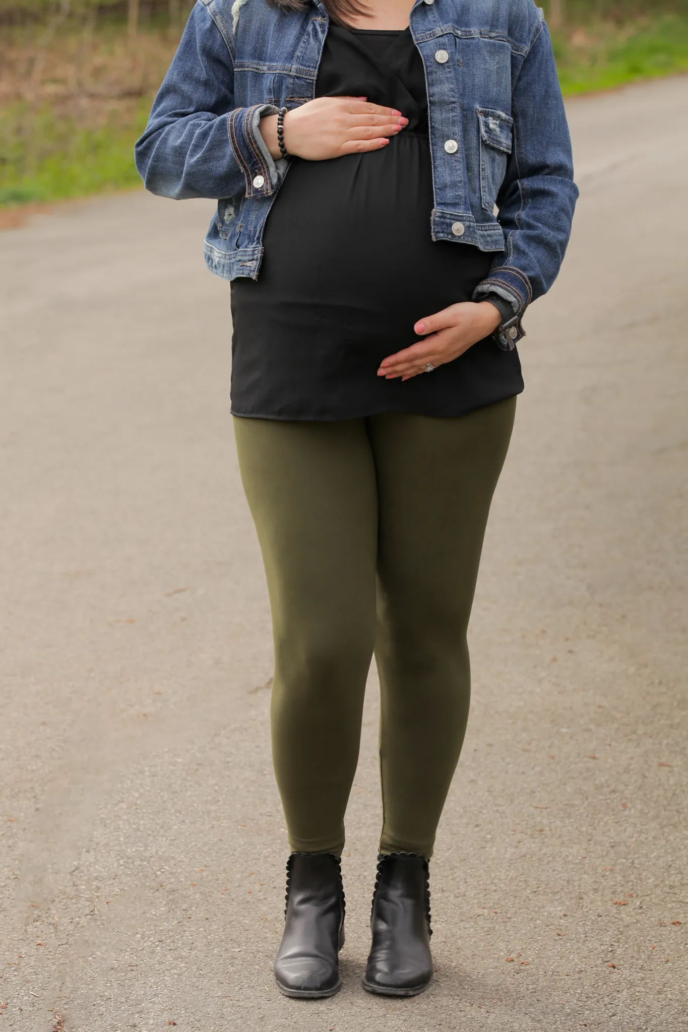 Olive Green Maternity Leggings