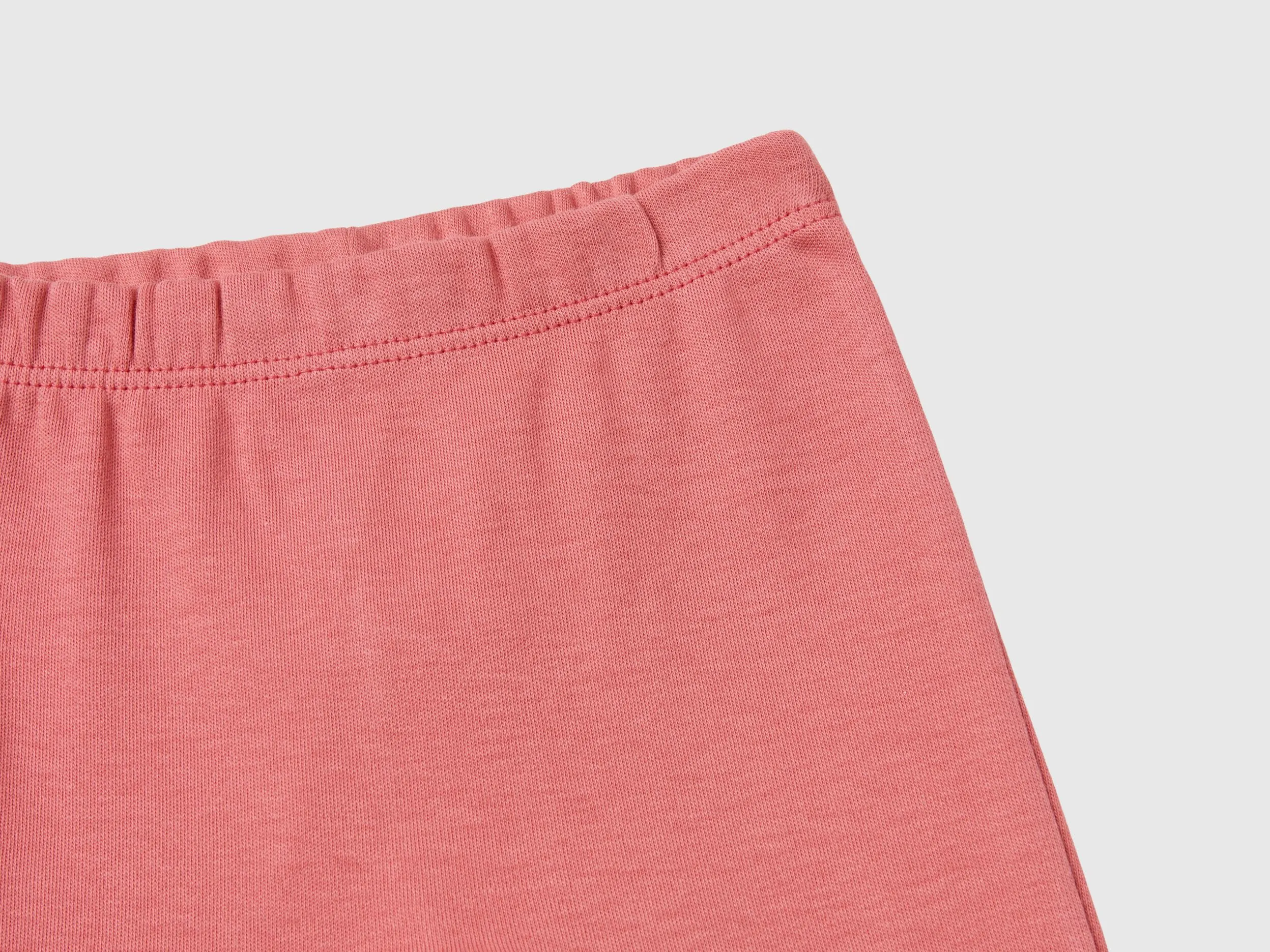 Organic cotton leggings - Mauve | Benetton