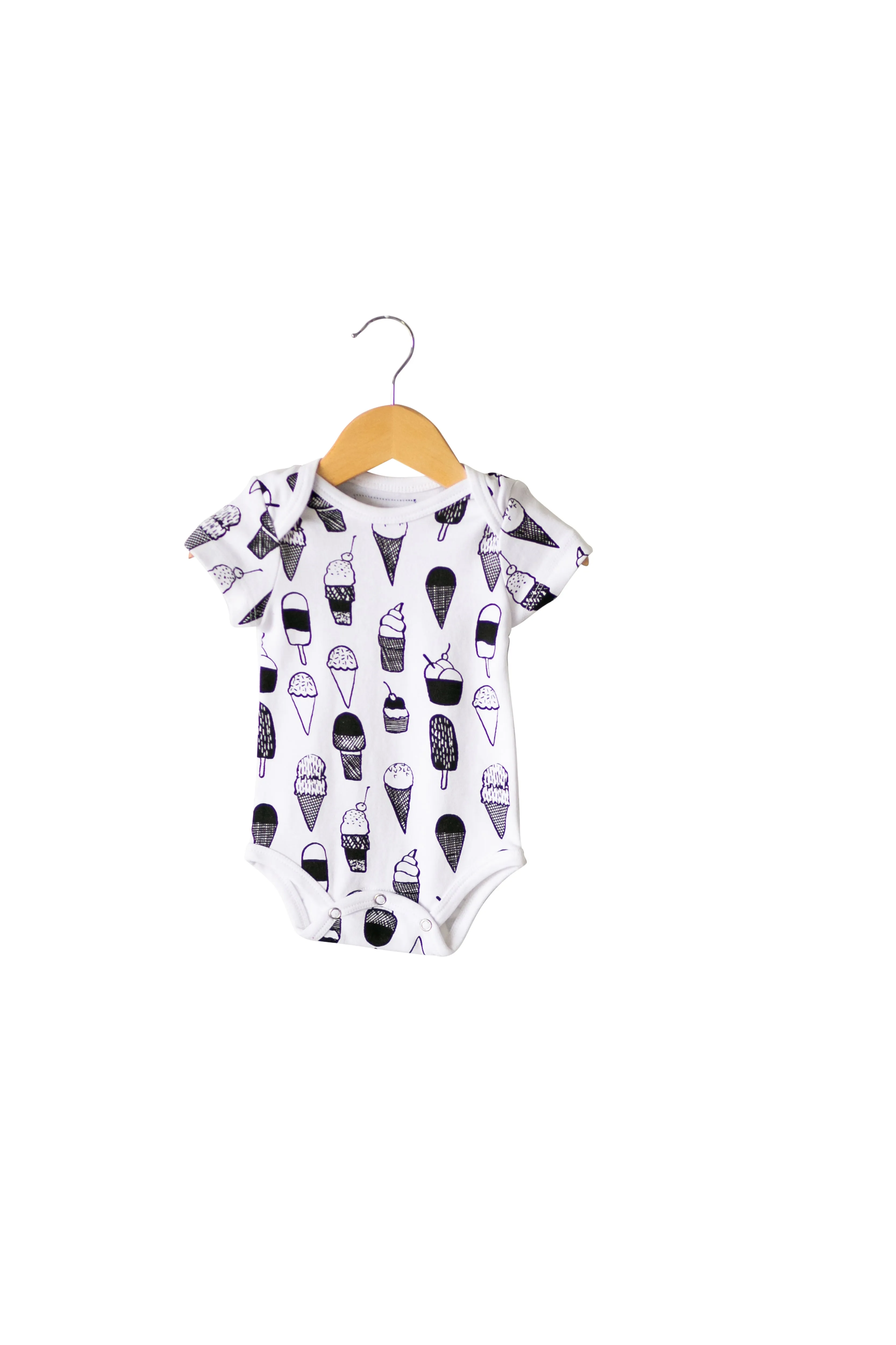 Organic Short Sleeve Bodysuit -  Prints