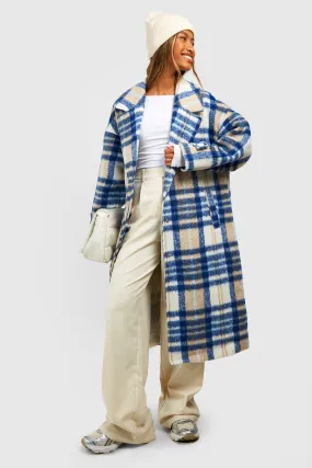 Oversized Flannel Wool Look Coat