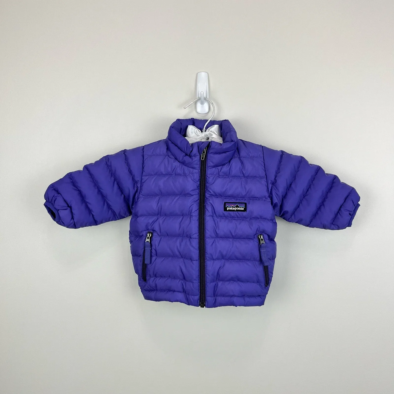 Patagonia Baby Down Sweater Coat Purple 3 Months