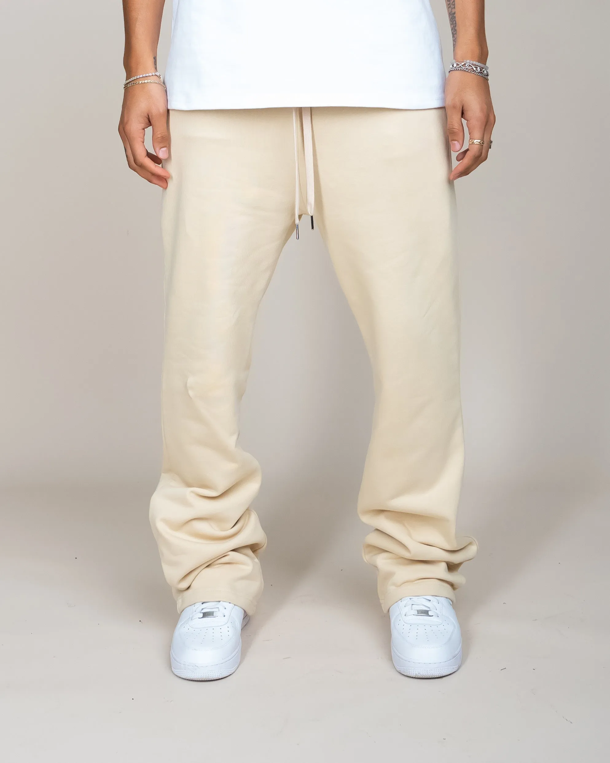 PERFECT FLARE SWEATPANTS-KHAKI