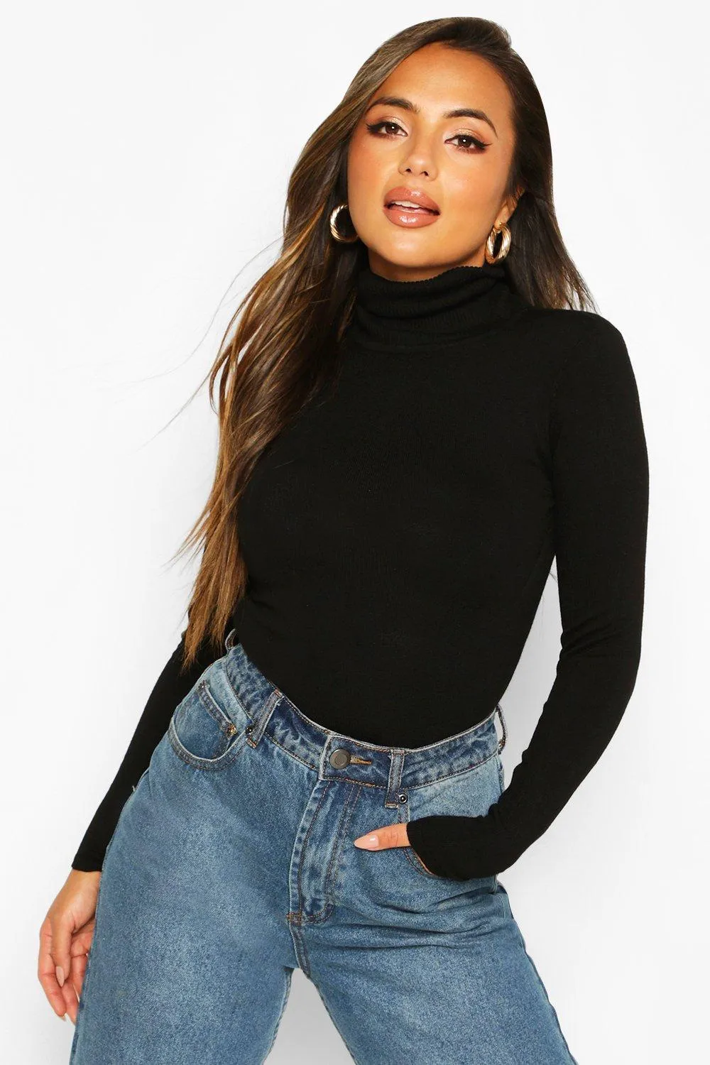 Petite Fine Knit Turtleneck Sweater