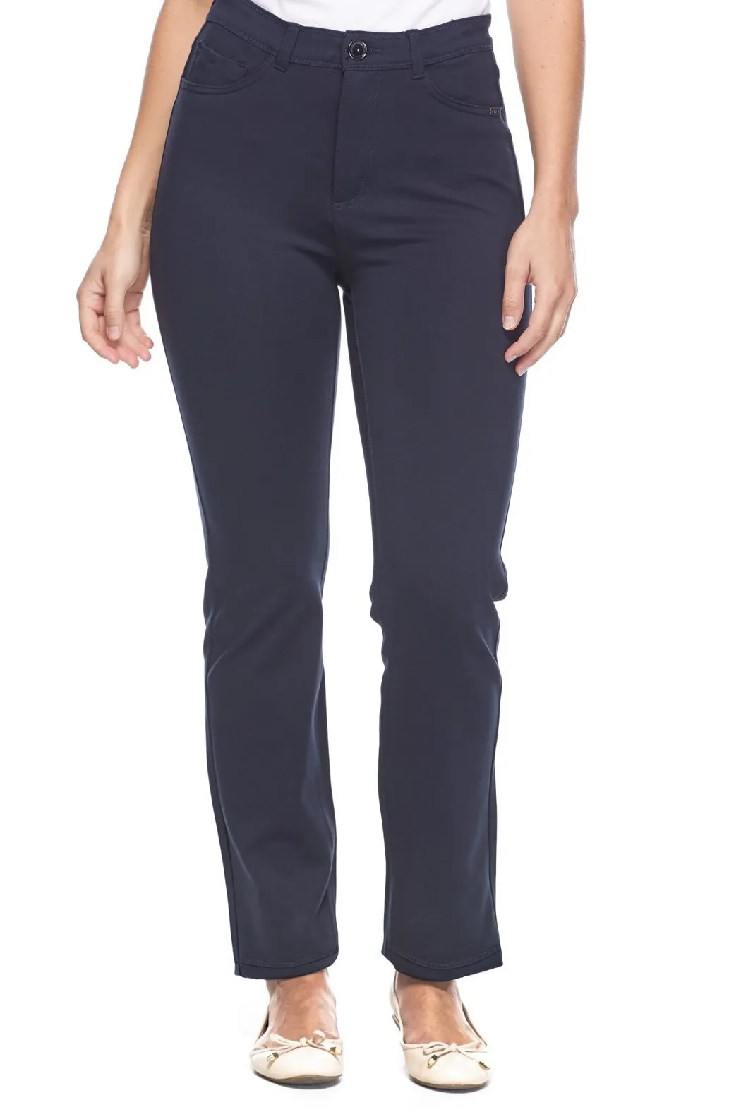 Petite Suzanne Straight Leg Pant (Navy)