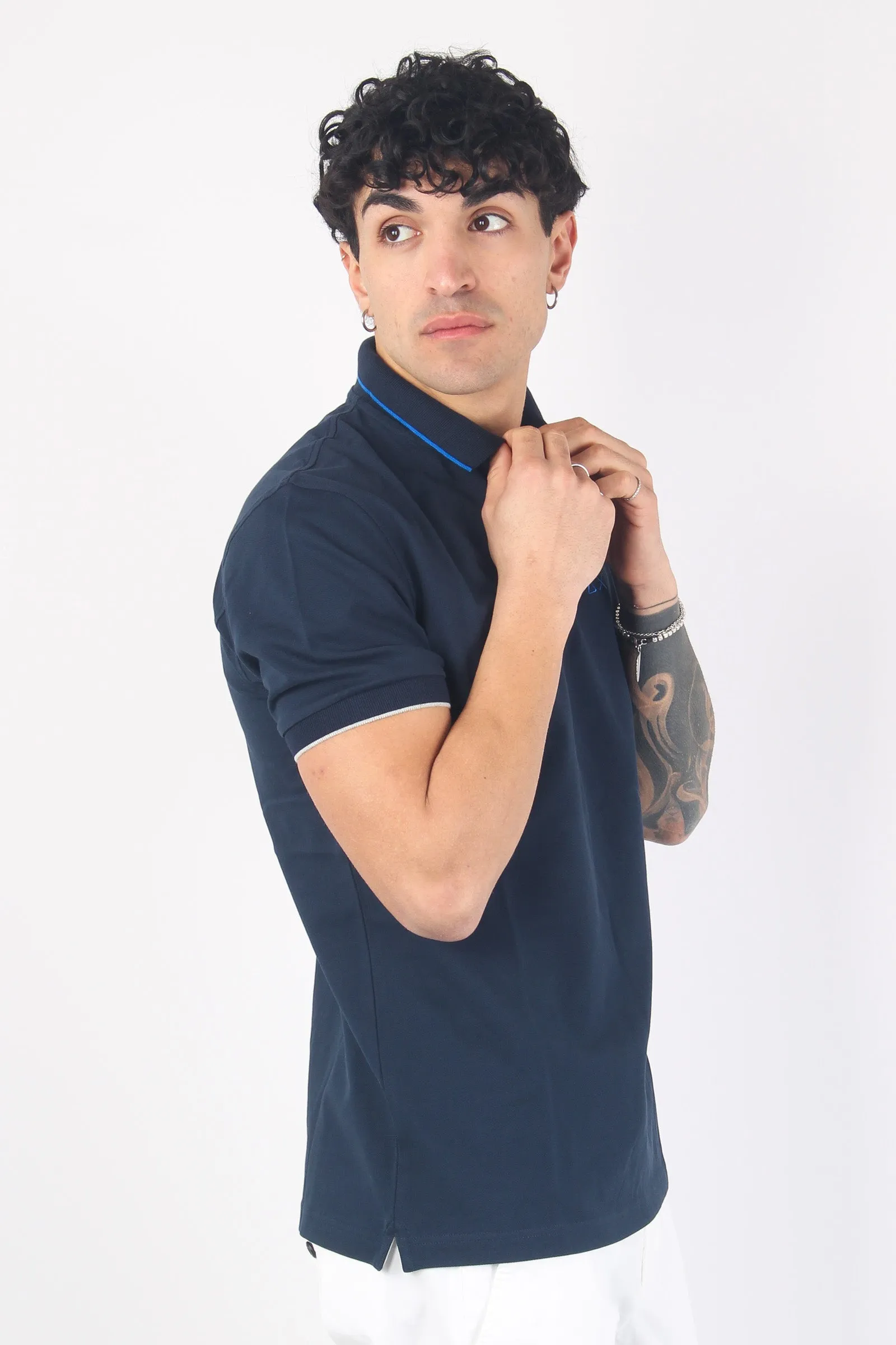 Polo Profilo Sottile Navy Blue