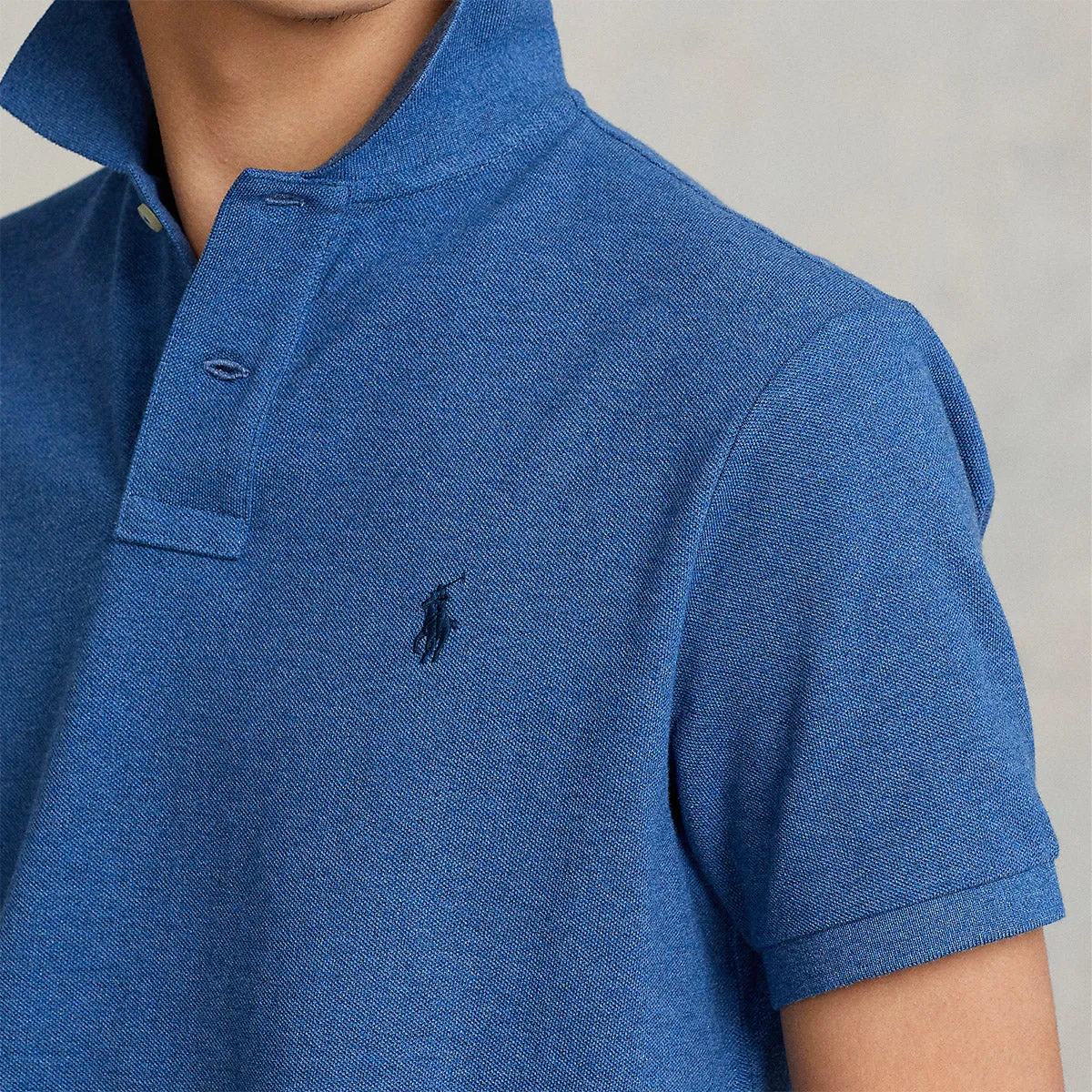 Polo Ralph Lauren - Slim Fit Mesh Polo Shirt in Blue