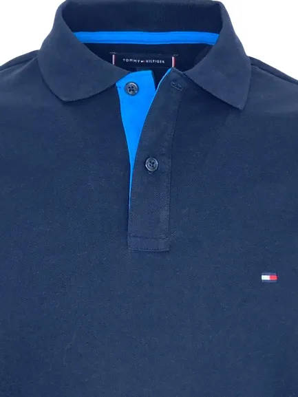 POLO UOMO BLU NAVY 100% COTONE