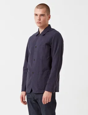 Portuguese Flannel Pinheiro Jacket (Brushed Flannel) - Navy Blue