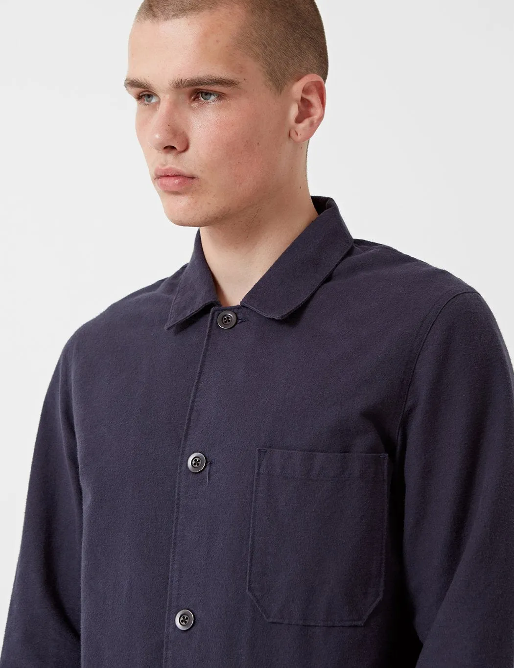 Portuguese Flannel Pinheiro Workwear Jacket - Navy